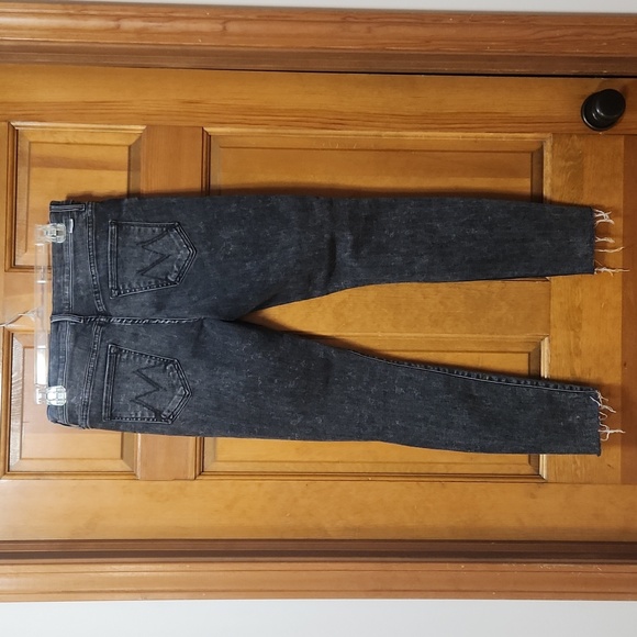MOTHER Black/Gray Skinny Jeans, Stunner Ankle Fray, Women's Size 29, EUC - Picture 2 of 8